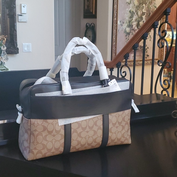 ♥️ DECIDED TO KEEP ♥️Coach Trekker Carryall In Signature - Travel - Picture 11 of 17